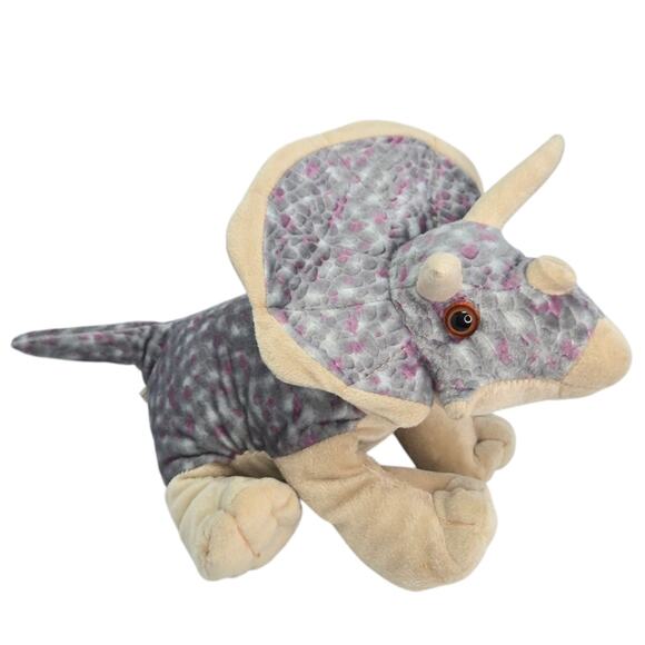 Wild Republic Triceratops‎ Dinosaur Prehistoric Pebbled Stuffed Animal Plush Toy - Picture 5 of 7